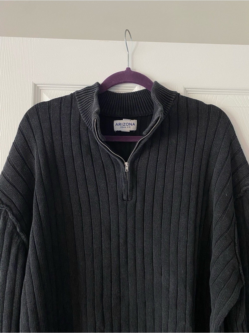 Arizona Jean Co. Charcoal Grey Quarter Zip Sweater